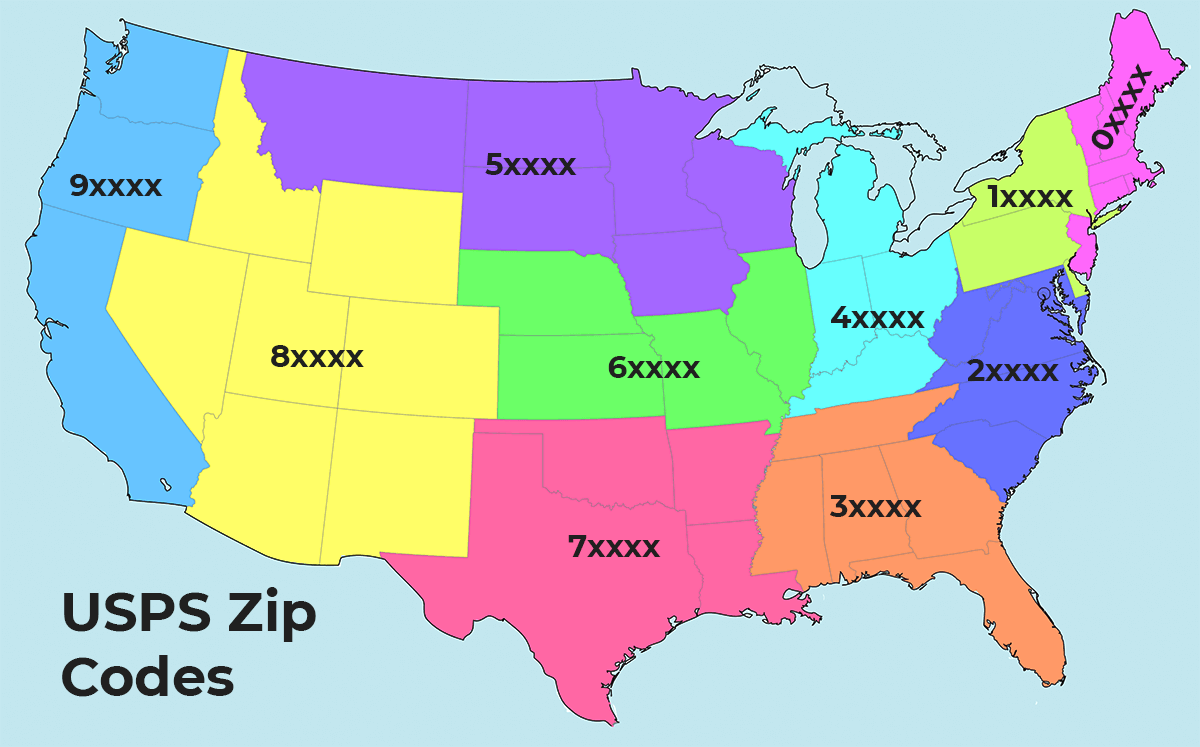 Usps Zip Code Map USPS Zip Code | k2track