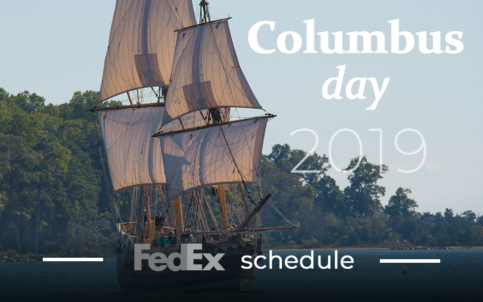 Is Fedex open on Columbus Day 2019