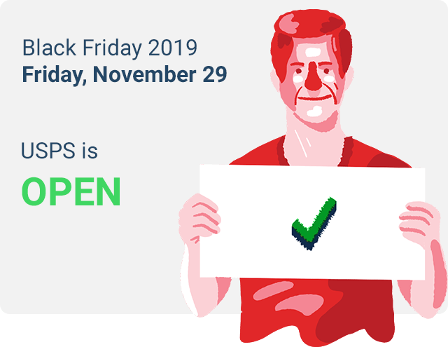 is usps open on black friday 2019